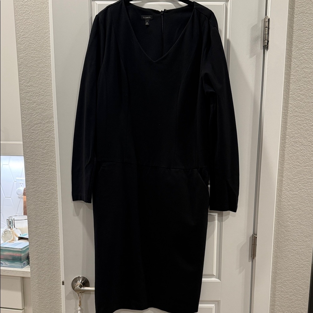 Talbots Classic Black Long Sleeve Dress